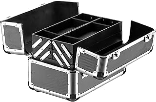 Wiltec Alu Transportkoffer, Aufbewahrungskoffer mit 2 Schlüsseln, Universalkoffer für Werkzeug, Hobby, Arbeit, Mehrzweckkoffer mit Innenaufteilung