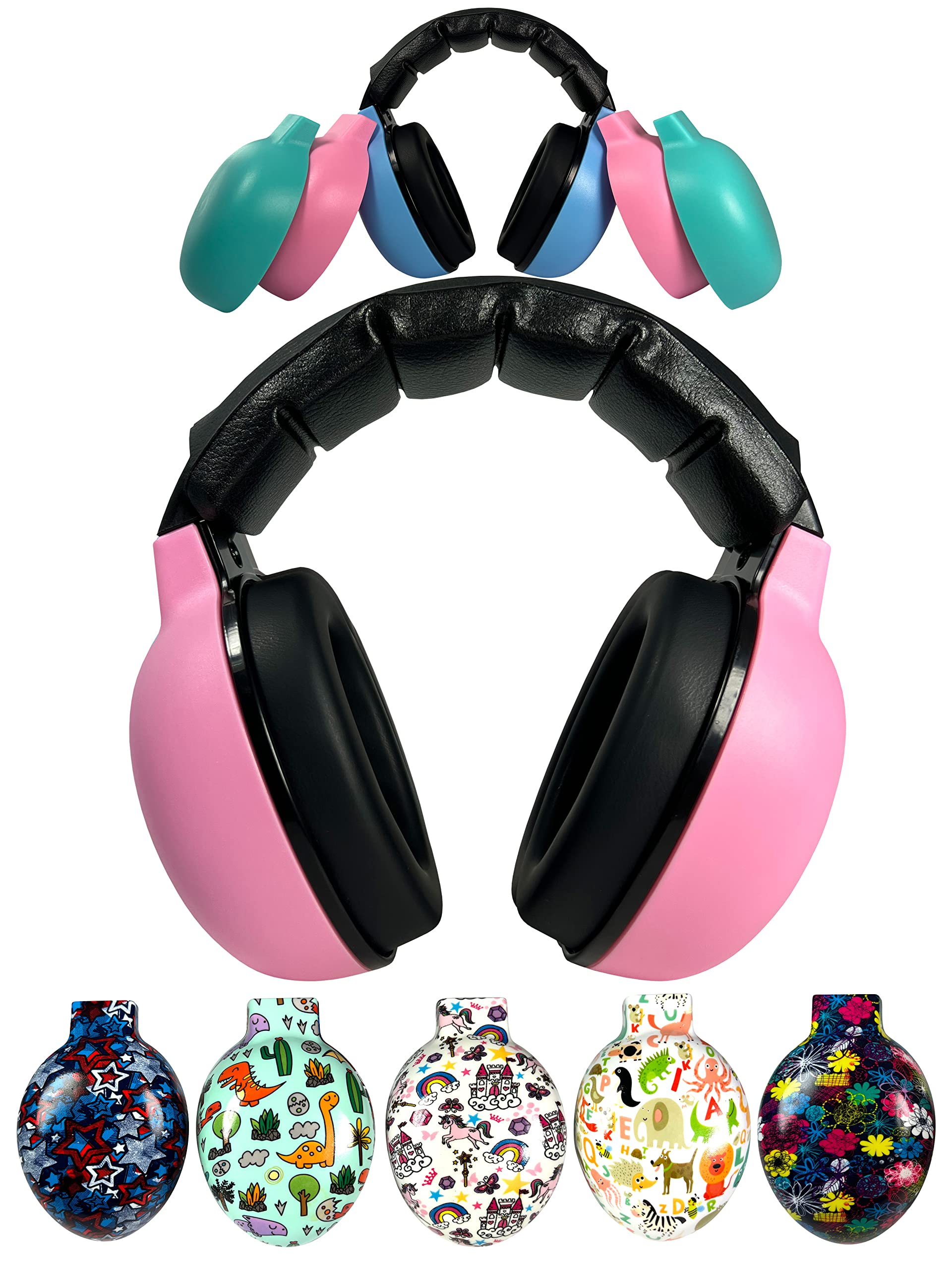 ZIPZ Baby & Toddler Earmuffs - ANSI-Certified Noise Protection, Audiologist-Recommended, Interchangeable Shells (0-4 Yrs)