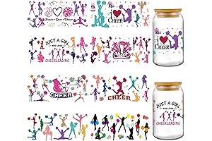 Cheerleading UV DTF Cup Wraps