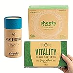 Sheets Laundry Club Bundle - 50 Pack (up to 100 loads) Fresh Linen Detergent Sheets, 40 Pack Vitality Dryer Sheets & 8 Oz. Uncharted Waters Scent Booster - New Liquidless Technology