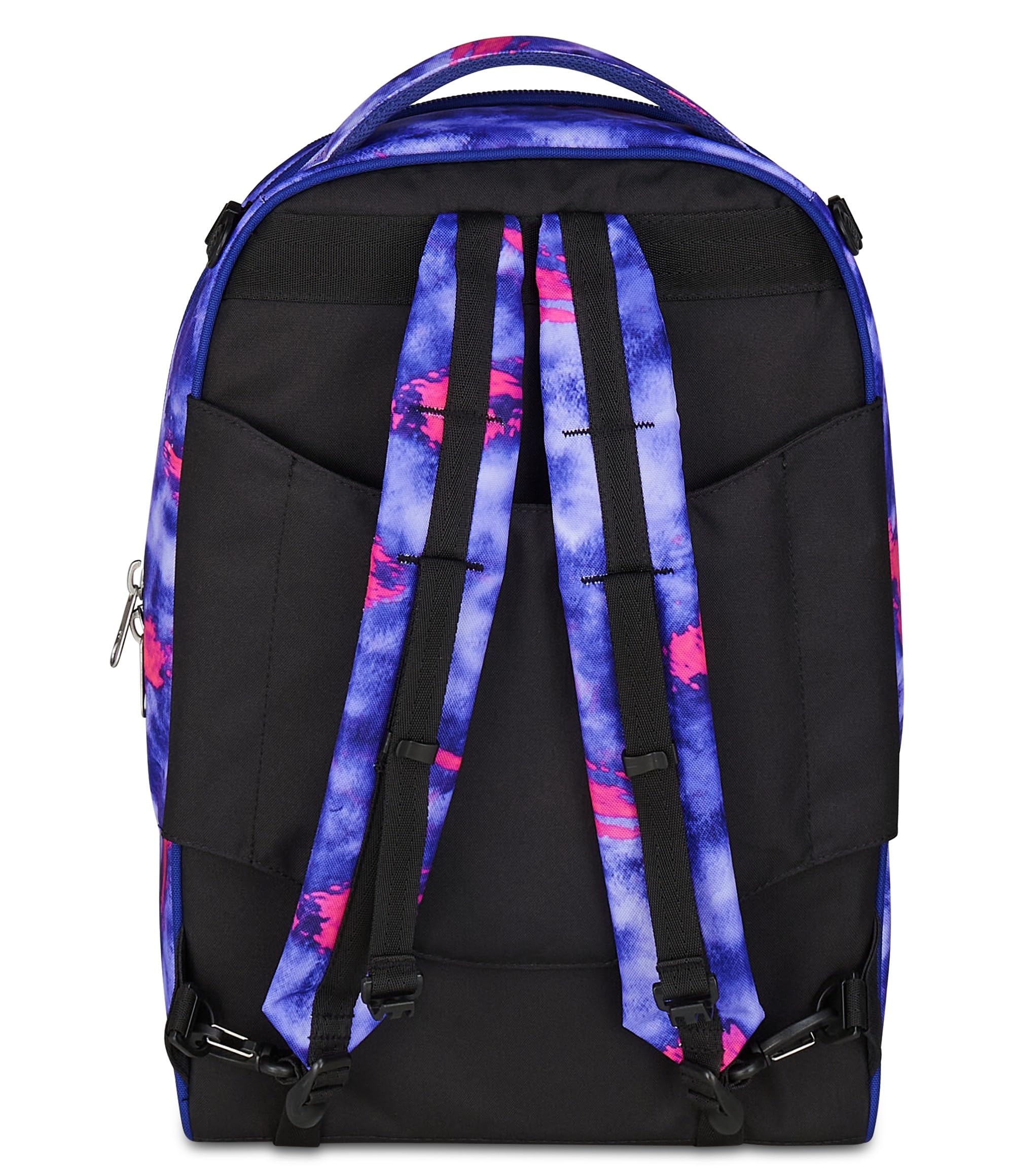 Seven Trolley Scuola Jack 3 Ruote Detach SHADY DYE GIRL, Viola, Zaino Con Carrello Sganciabile Da 37 Litri, Tasca Borraccia, Zainetto Staccabile, Multiuso e Spazioso, Per Elementari e Media, Bambina