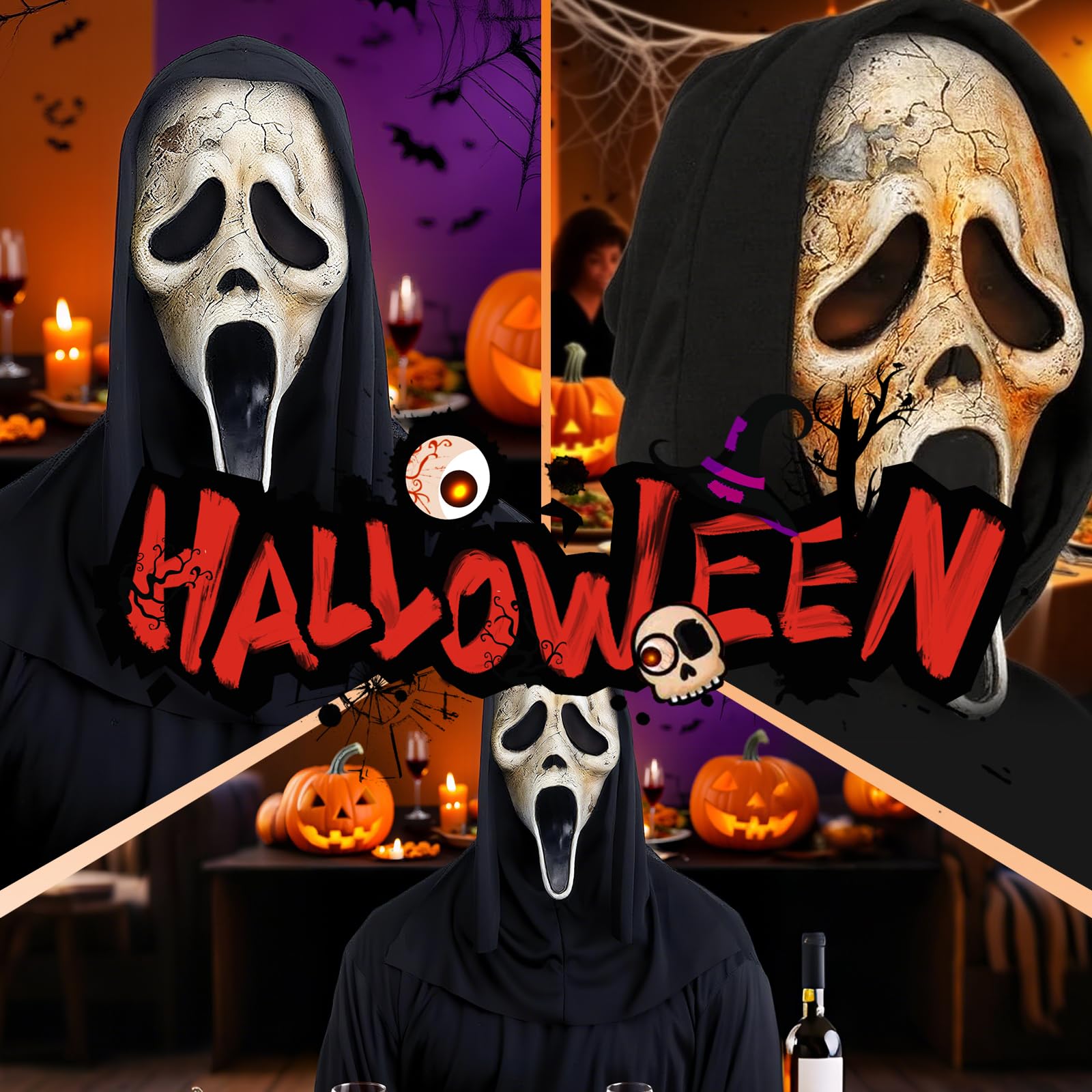 NTSWZYS Máscara Completa De Calavera De Halloween, Casco De