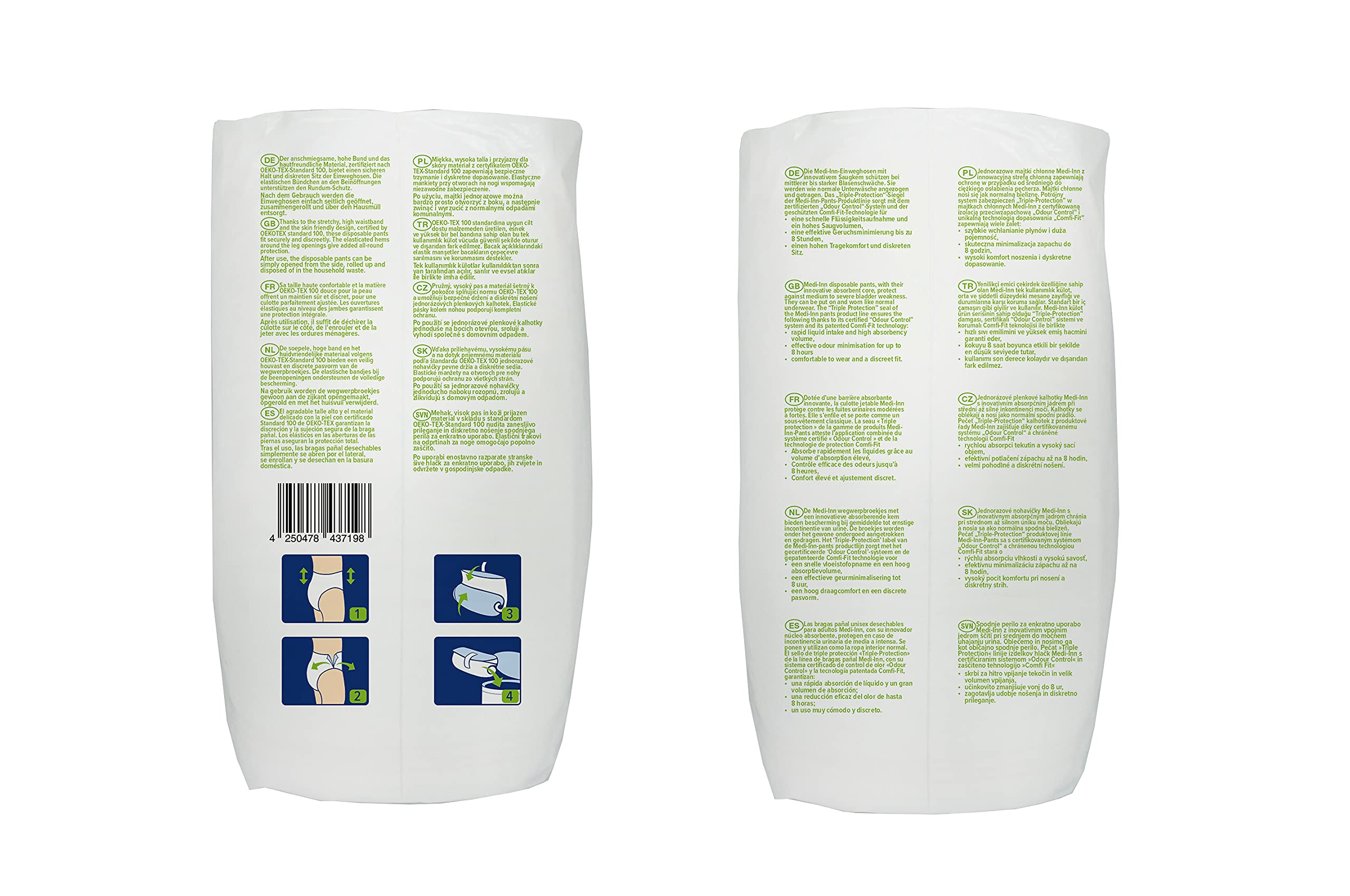 Medi-Inn Inkontinenz-Pants SUPER, diskreter Schutz & hohe Saugstärke, mit elastischem Bund, Vorteilspack: 4 x 14 = 56 Stück (Größe S)