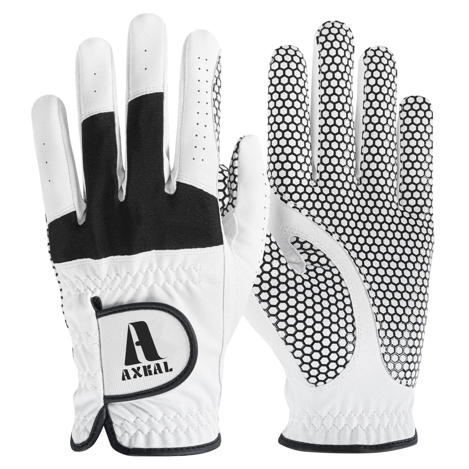AXKAL Golf Glove Men Ultra-Grip 1 Pack, Premium All-Weather Breathable Golf Glove for Left Right Hand, Elegant Non-Slip Design for Enhanced Control Available in S M ML L XL (S, Left)