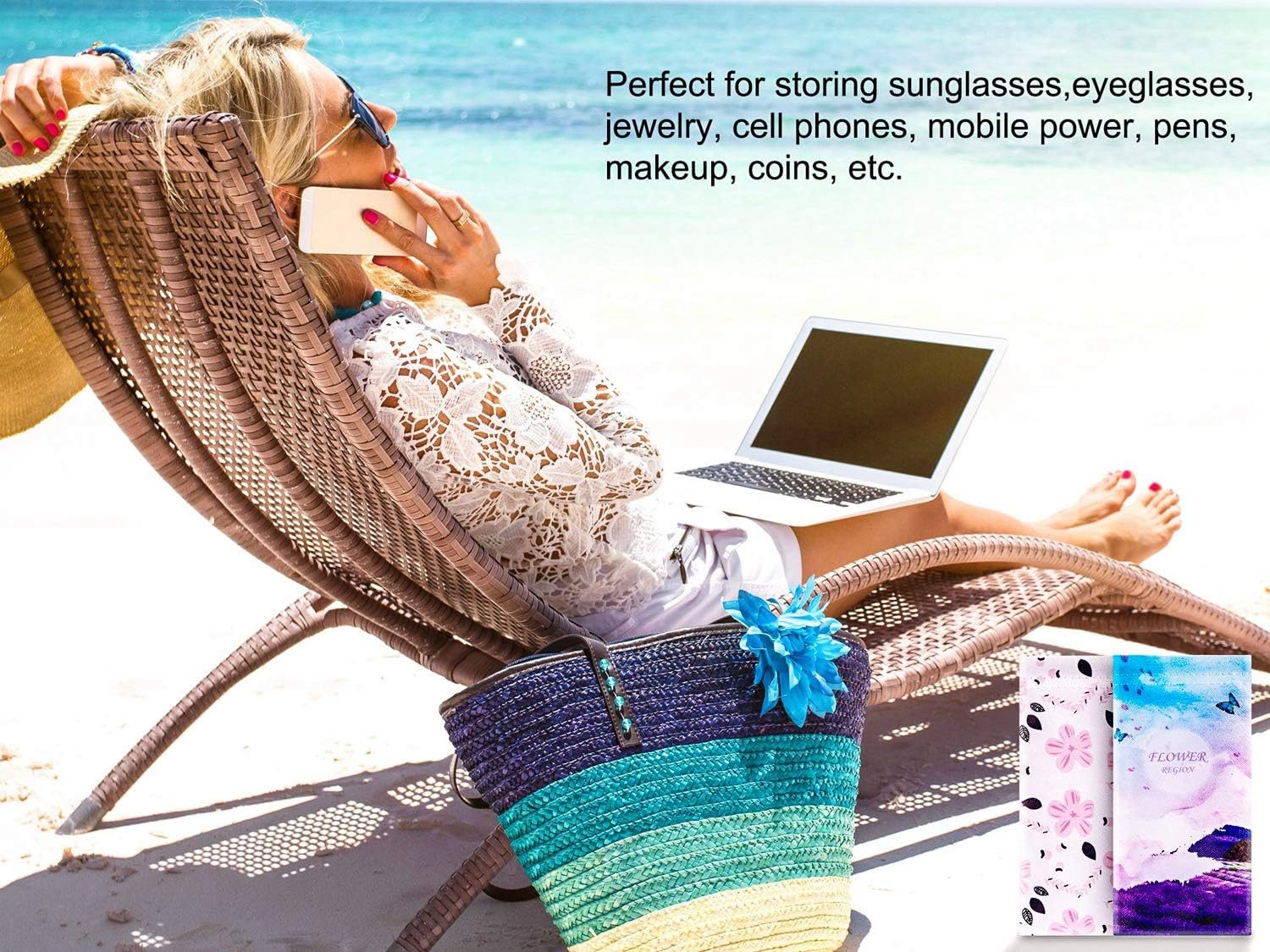 Syhood 12 Pieces Squeeze Top Sunglasses Pouch Leather Soft Eyeglass Cases Portable Eyeglass Holder Storage