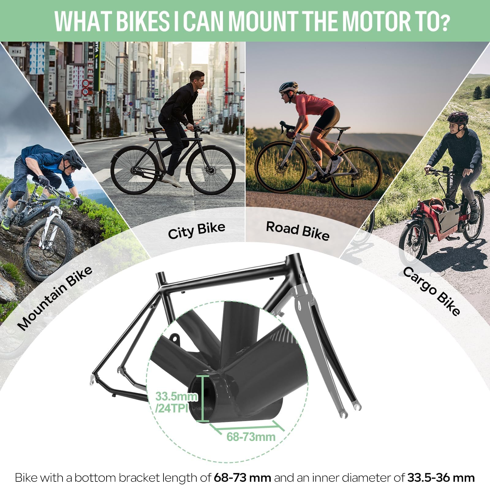 BAFANG 250W 48V BBS01B Mid Drive Kit - Motore Bici Elettrica con 48V 13Ah Downtube Batteria e Display LCD EKD01, Kit di Conversione Ebike per BB 68MM Mountain Bike Bici da Strada Bici da Pendolare