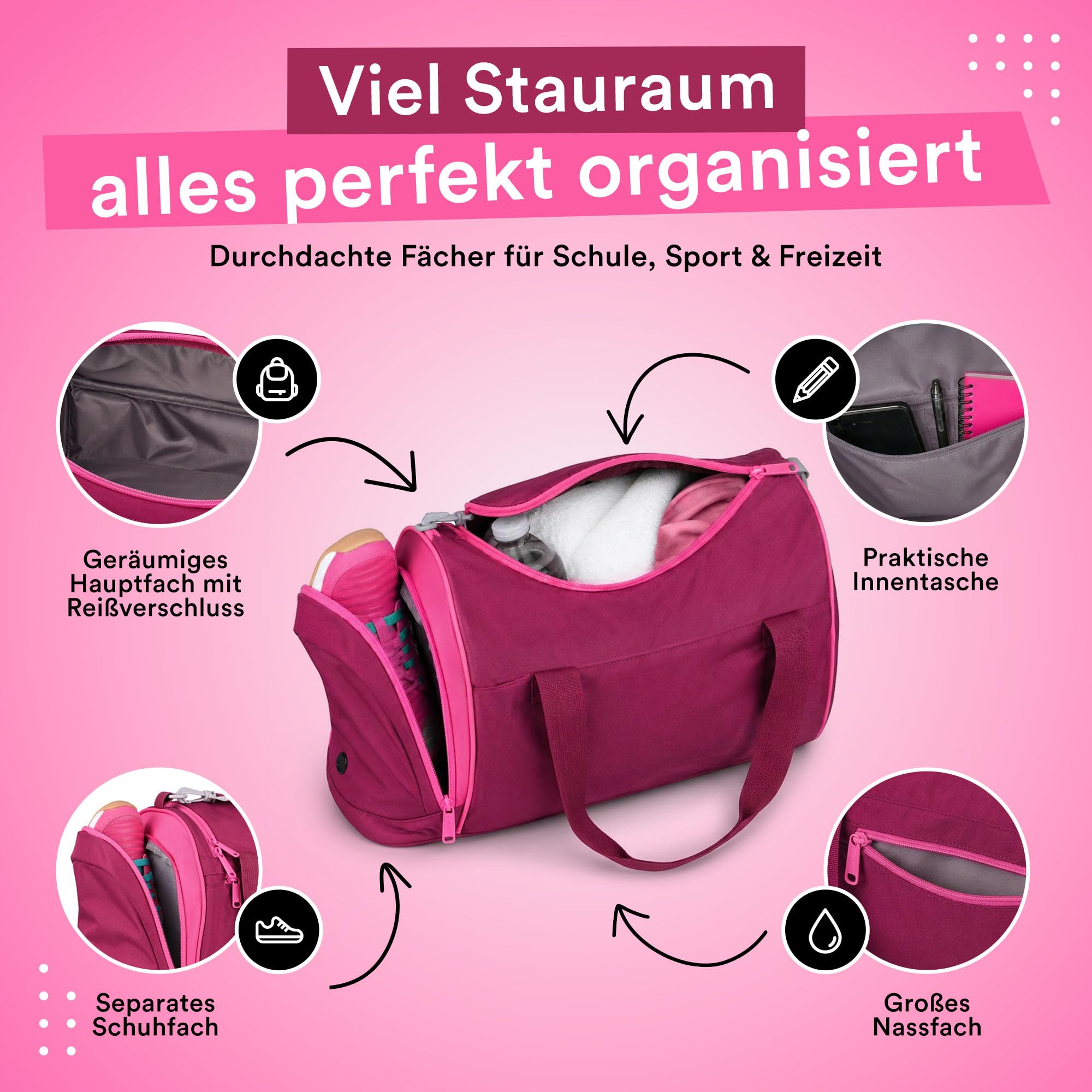 McNeill borsa sportiva Fit S Sportbag Berry mirtillo