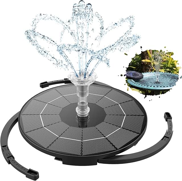 AISITIN 3.5W Solar Fountain Pump for Water Feature Outdoor DIY Solar Bir...