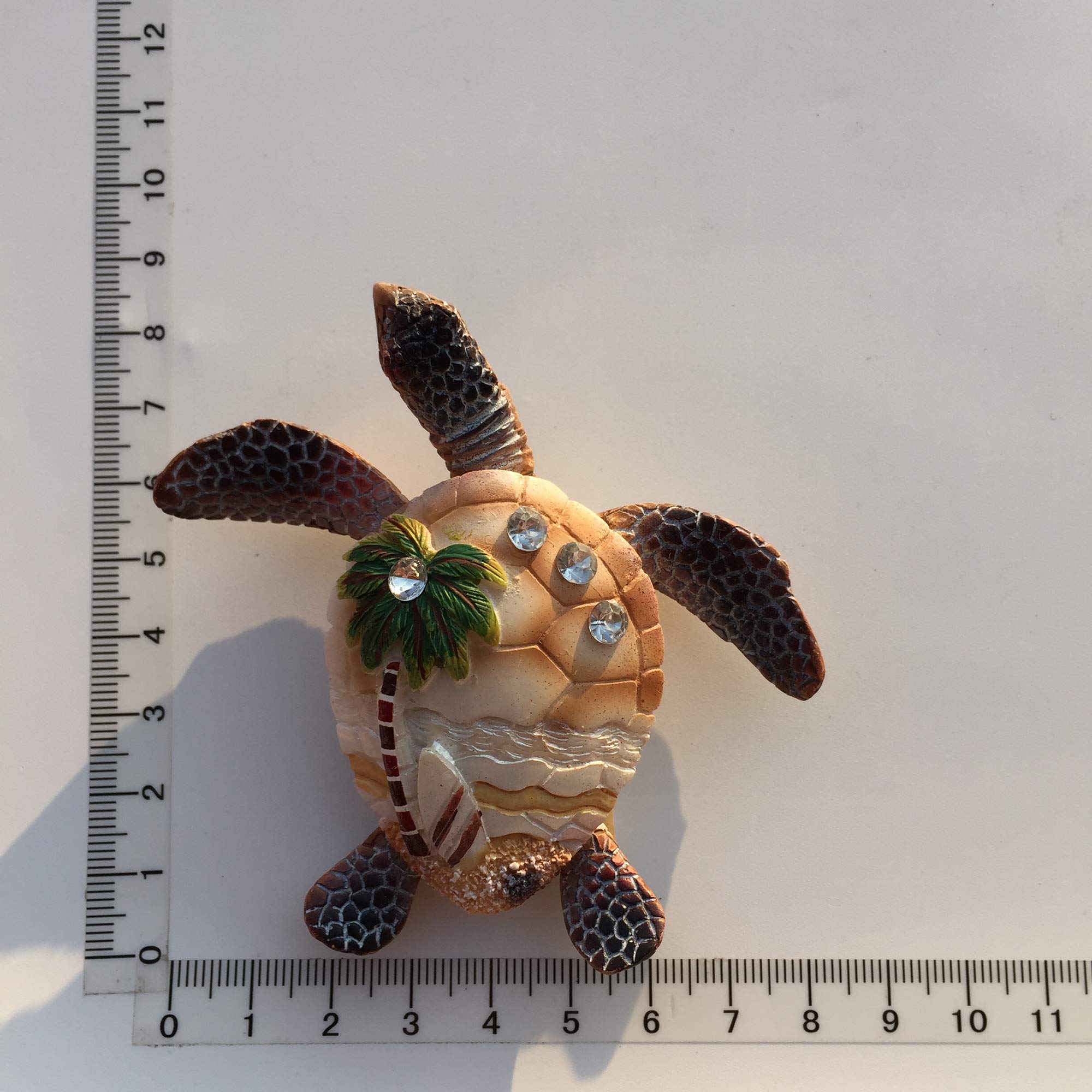 Magnete Frigorifero 3D Tartaruga – Stile Oceano Bahamas Palau Giamaica, Souvenir Turistico In Resina Fatta A Mano, Decorazione Casa