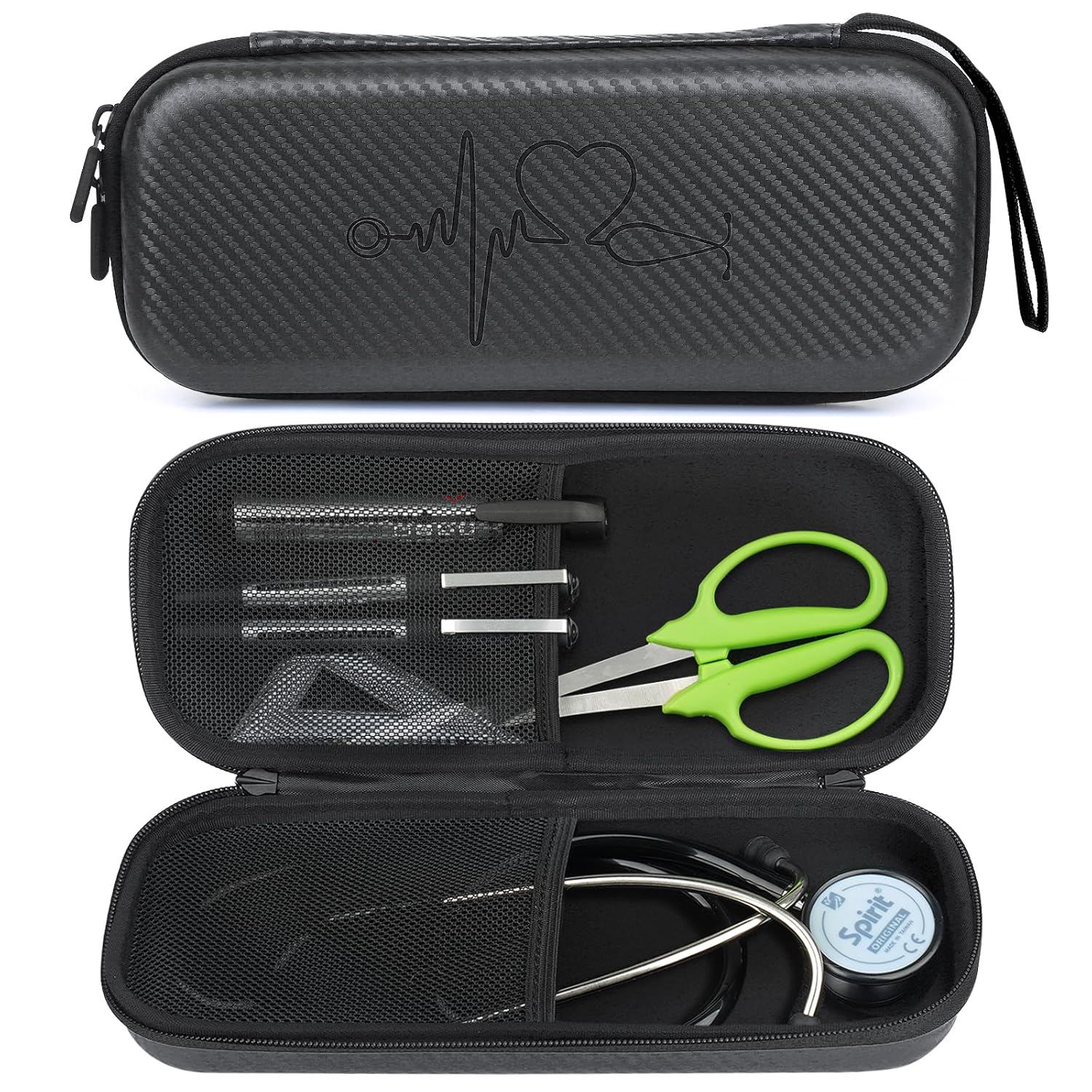 Stethoscope Case for 3M Littmann Classic III,Stethoscope Carrying Case for Nurse Gift,Lightweight Stethoscope Travel Holder for Lightweight II S.E (Black)