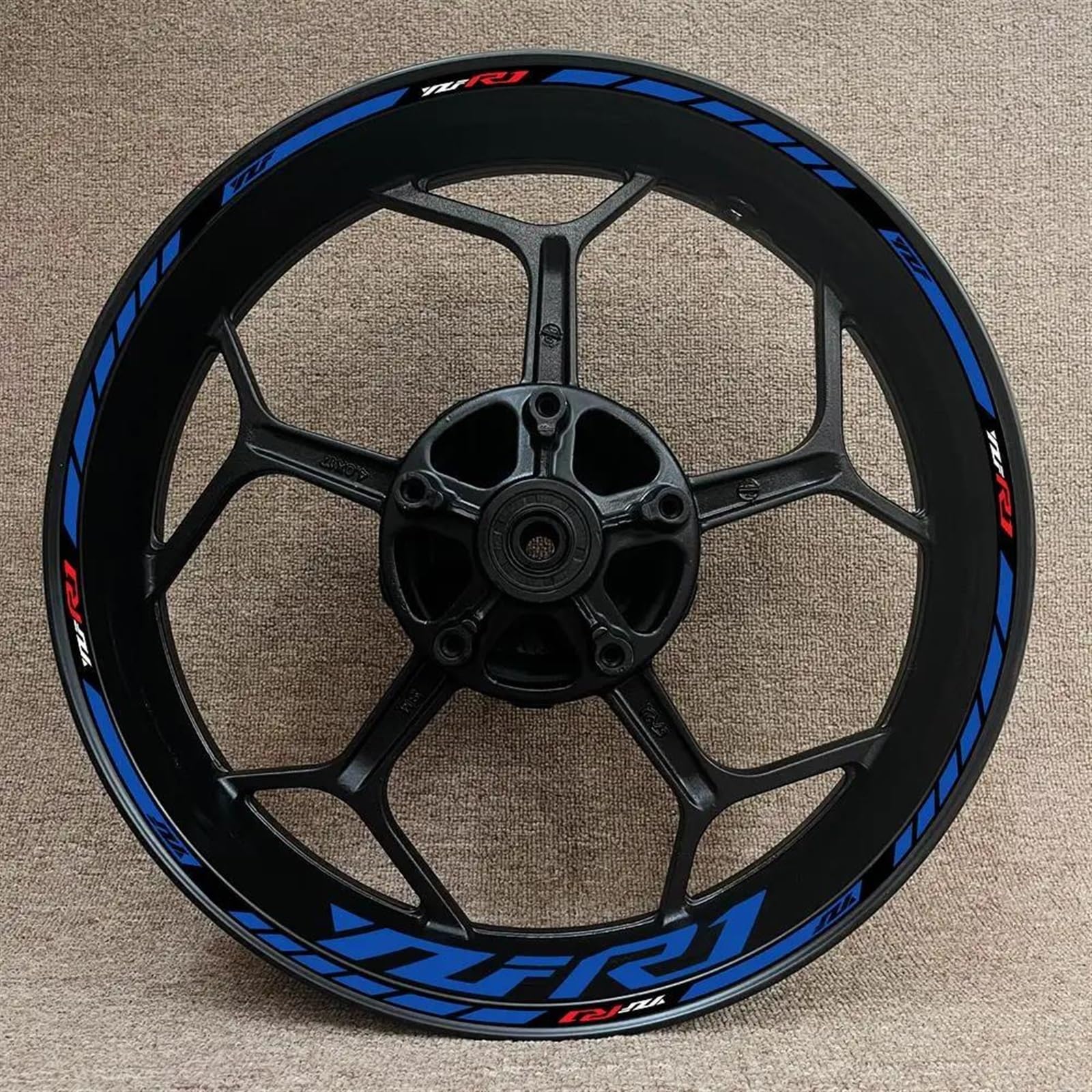 Stickers Motorcycle Wheel Stickers Night Reflective Decorative Rim for YZFR1 YZF-R1(Style 23)