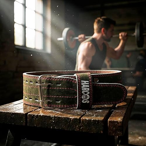 Miniatura 3 de Cinturón de cuero genuino irrompible, no desgarrable de 0.315 in, cinturón de gimnasio pesado para hombres y mujeres, cinturón de entrenamiento para