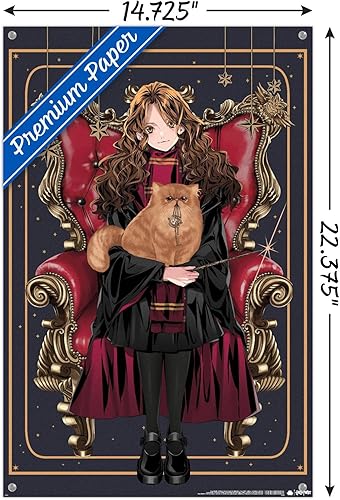 Miniatura 9 de Trends International The Wizarding World Harry Potter - Dynasty Hermione Wall Poster, 22.37" x 34.00", Premium Poster & Push Pin Bundle