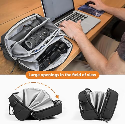 Miniatura 3 de Tomat Osmo Pocket 3 Bolsa de transporte para DJI Osmo Pocket 3Osmo Mobile 7PSEAccessories, estuche grande de viaje portátil impermeable multicapa