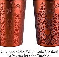 Vista 3 de Vasos de aluminio para bebidas, vaso rojo de metal que cambia de color, taza de aluminio de 30 onzas, juego de 6