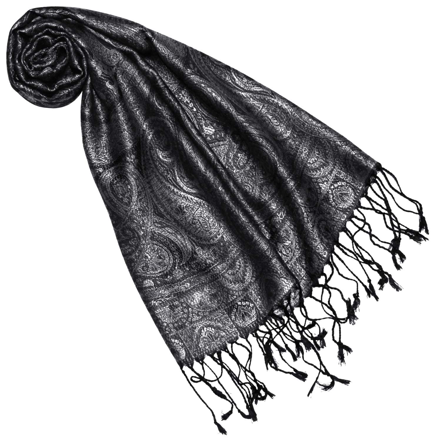 Lorenzo Cana Sciarpa di seta da uomo, 100% seta, elegante motivo Paisley tono su tono