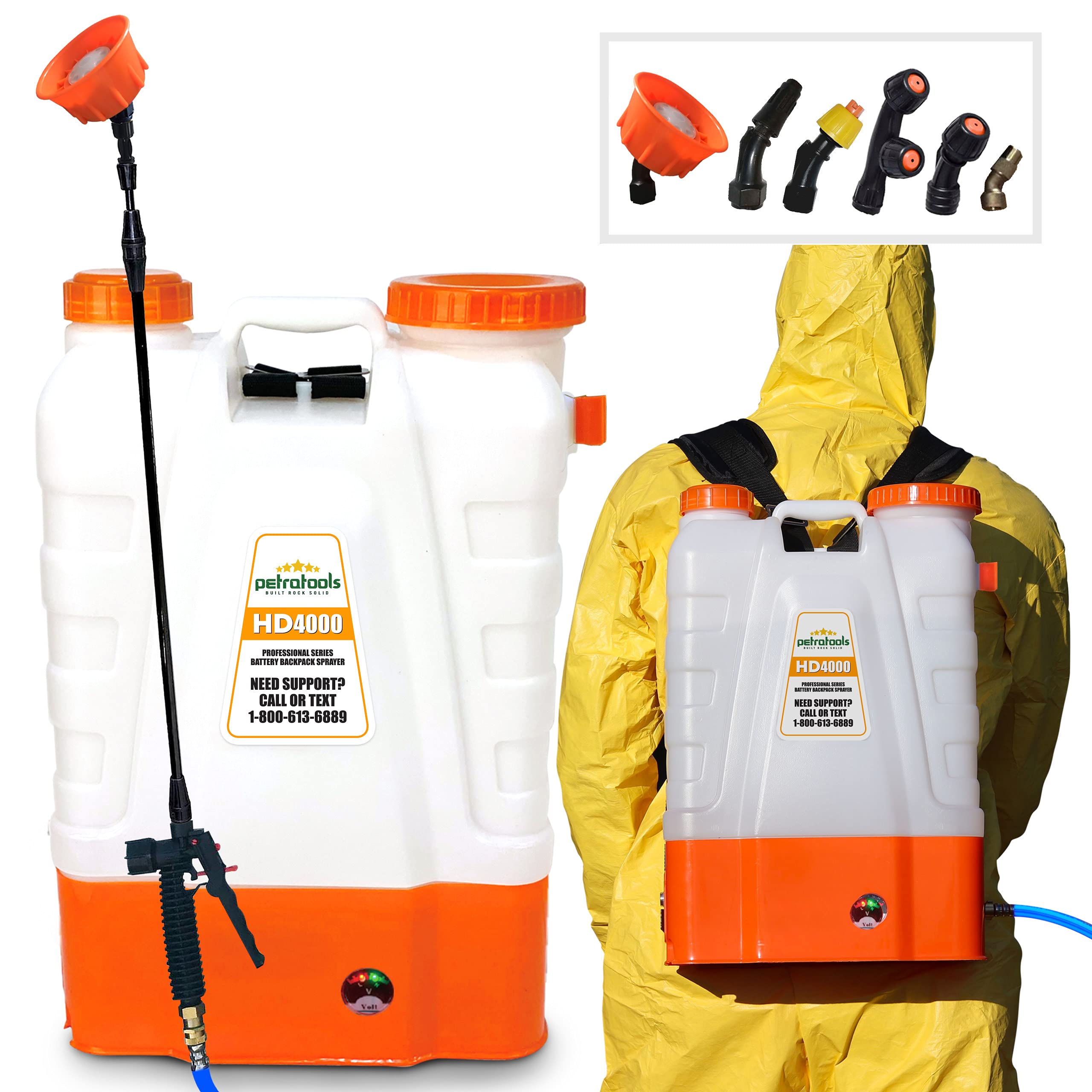 Buy PetraTools 4 Gallon Battery Powered Backpack Sprayer Extended