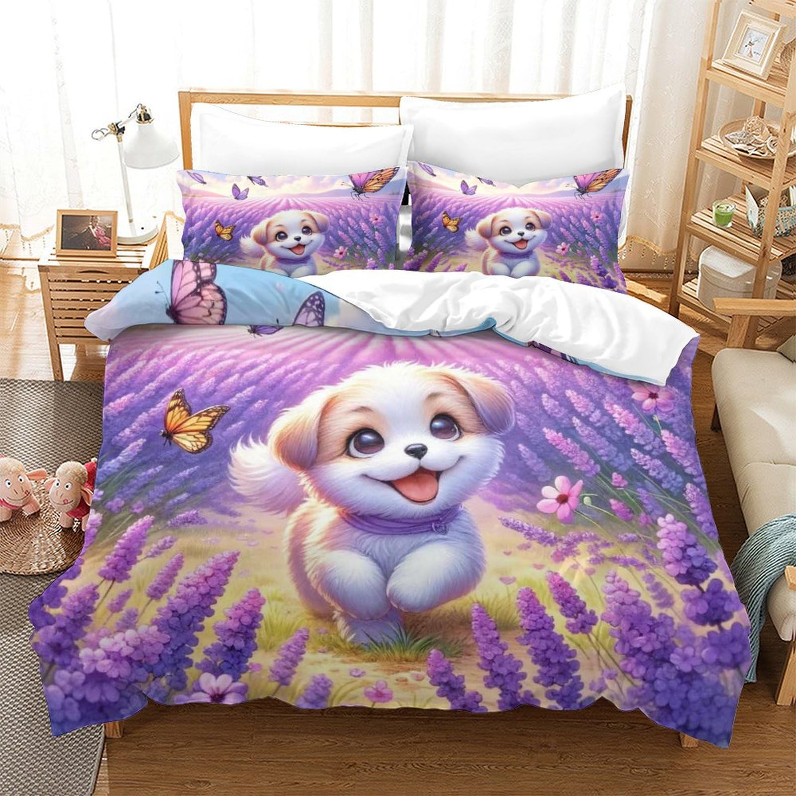 Housse de couette 260x220cm fermeture éclair pour changer vos draps sans effort