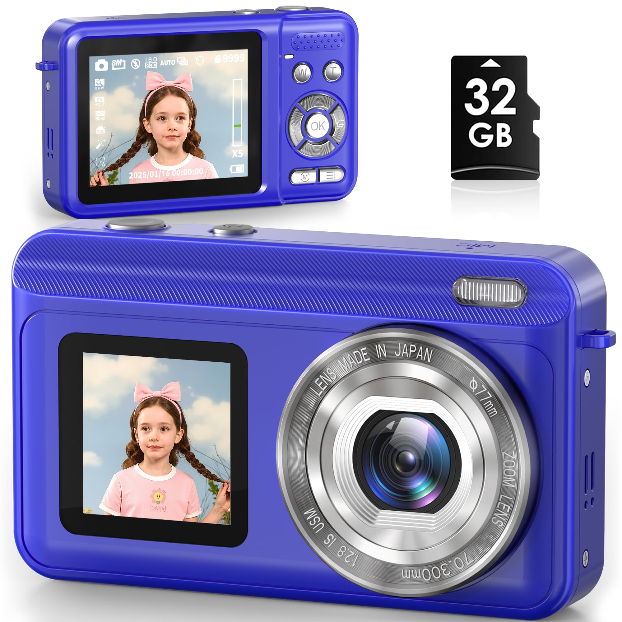 Amazon.com : Digital Camera, Real 2.7K Dual-Screen Digital Camera