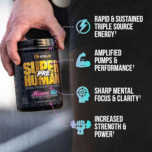 Miniatura 2 de ALPHA LION Superhuman - Paquete de recuperación de polvo y después del entrenamiento, energía y enfoque sostenidos + crecimiento muscular magro,