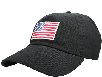 American USA Flag Hat Embroidered & Premium 100% Cotton Low Profile Adjustable Baseball Dad Cap