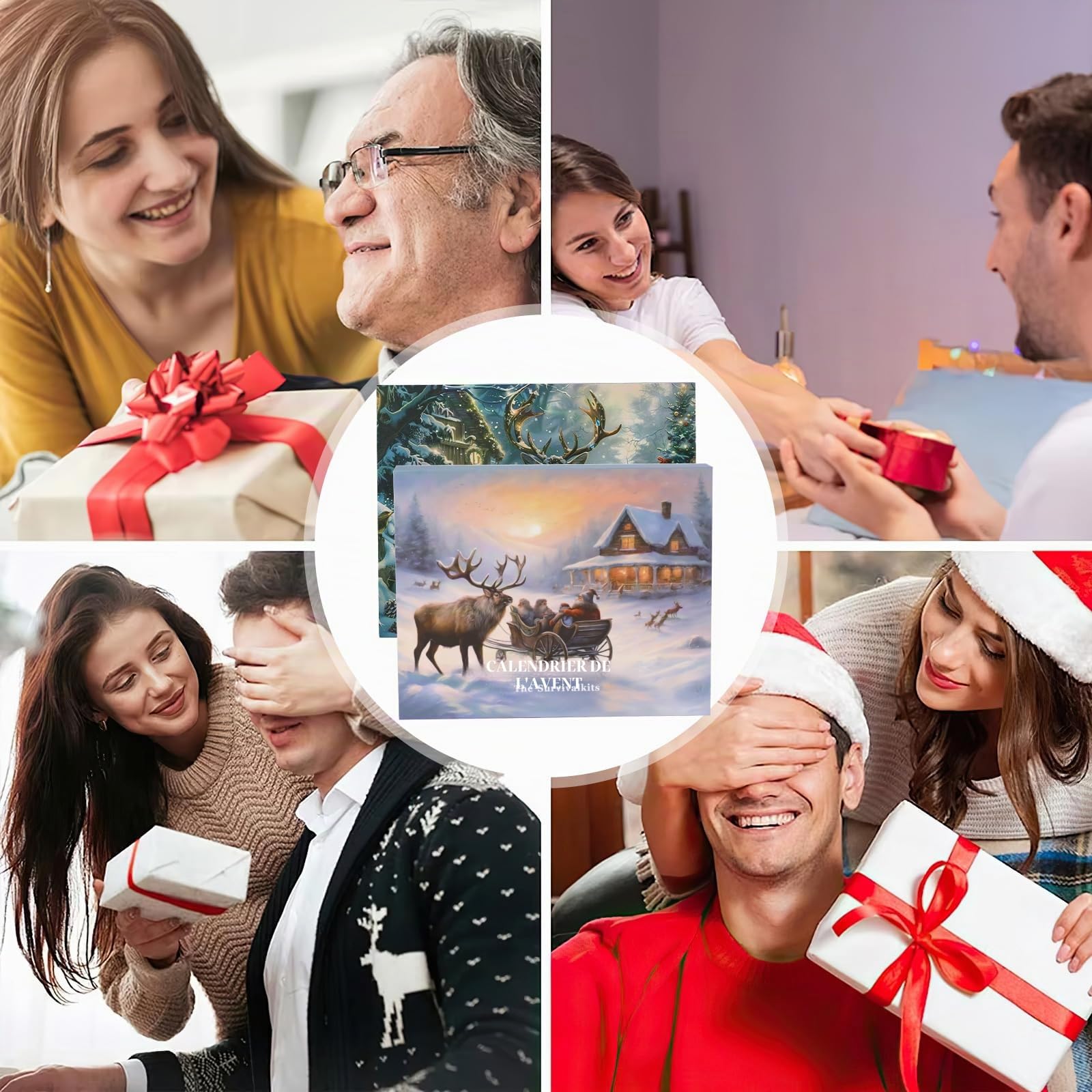 Calendrier de l'Avent Noël 2024 pour homme, adolescent, garçon, kit d’outils de survie (A)