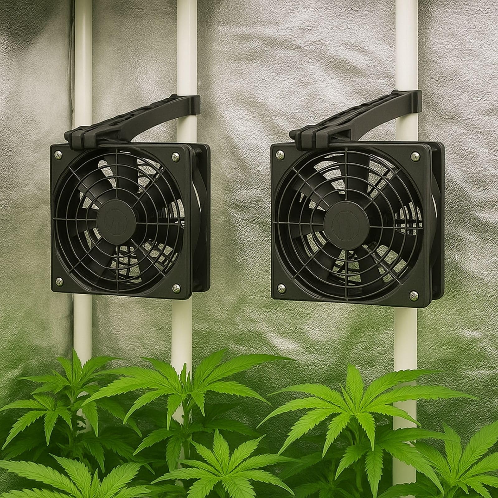 Weedness Monkey MF2X120 Ventilator leise - Grow Belüftung Homebox Mini Ventilator Klein