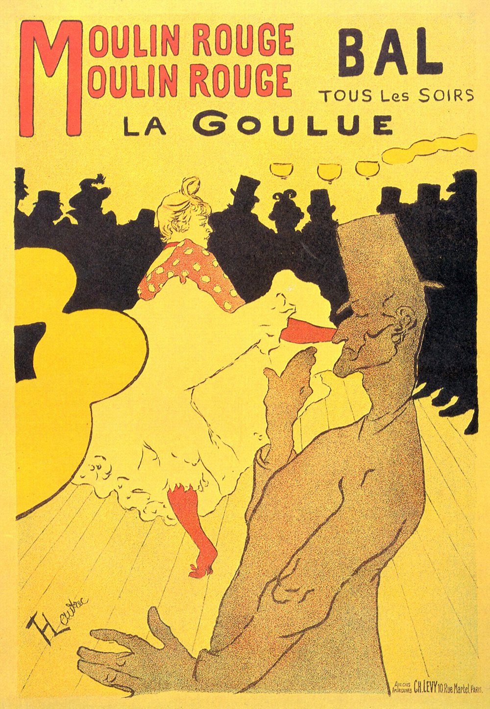 Affiche Henri Toulouse Lautrec advert cadre noir déco murale grand format