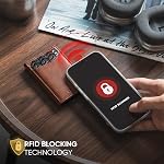 VULKIT Porte-carte Slim Wallet pour hommes Pop Up RFID Blocage de la conception minimaliste du portefeuille métallique jusqu'à 11 Cartes