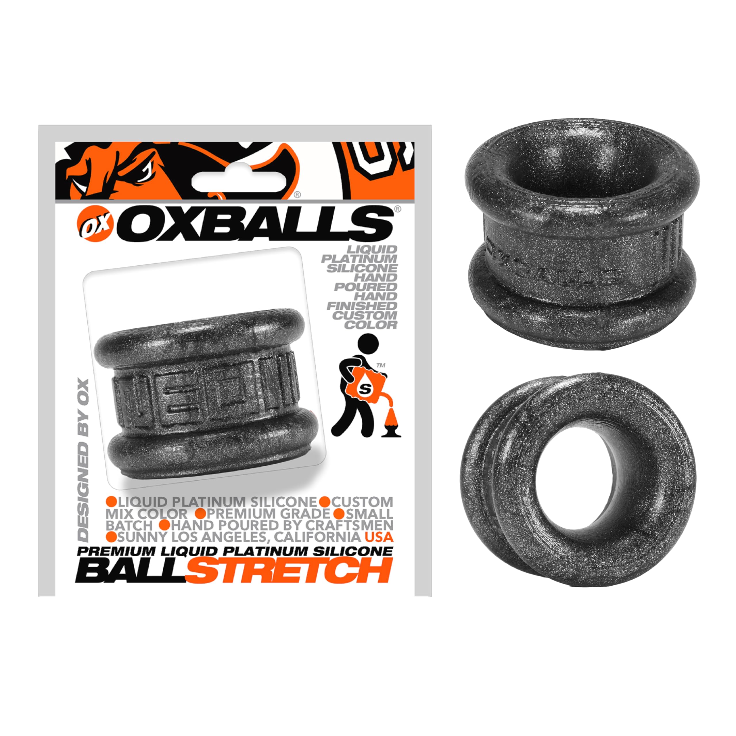 Oxballs Oxballs Neo Short Ball Stretcher, Smoke