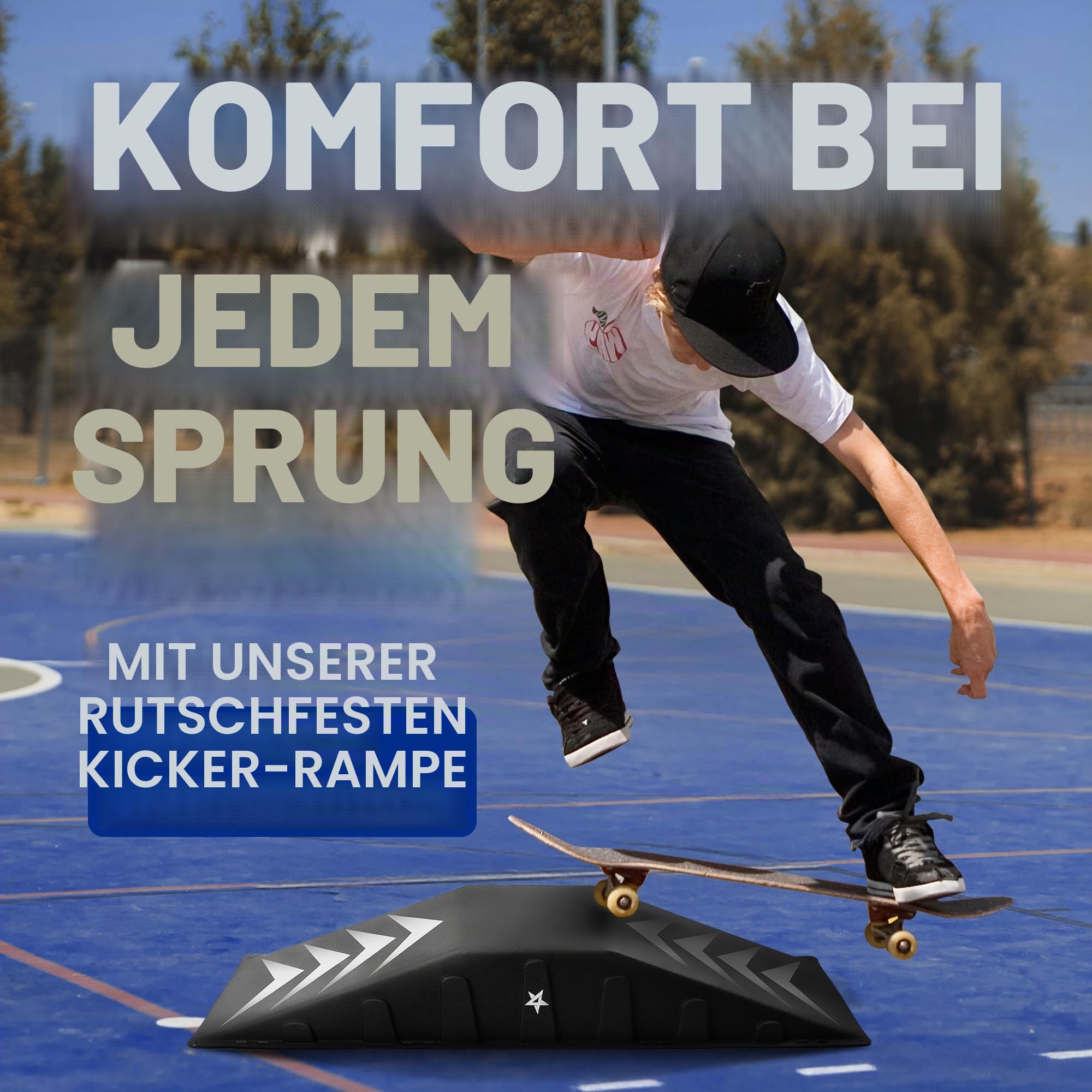 Yes4All Unisex, Teenager Skateboard-Rampe, Schwarz, 220 LBS