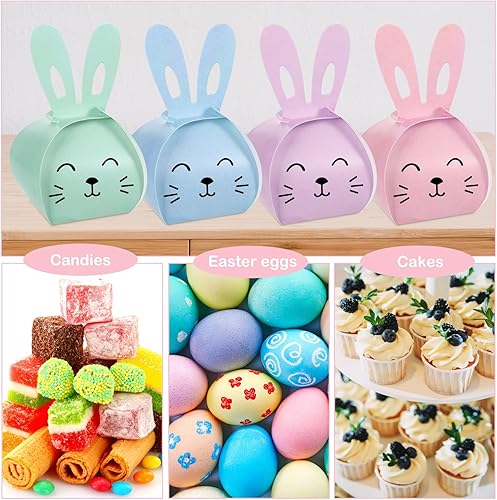 Miniatura 10 de Teling 36 cajas de Pascua de papel, cajas de regalo de Pascua, lindas cajas de regalo de dulces de Pascua, bolsas de regalo de dulces de Pascua,