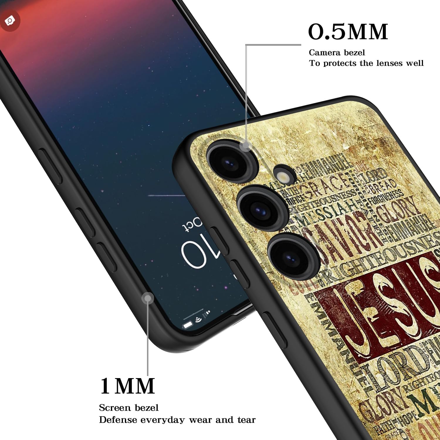 Phone Case Compatiable for Samsung Galaxy A16 5G,Slim Shockproof Protective Cover for Man Women Girl Boy Children,Christian Faith Jesus image 2