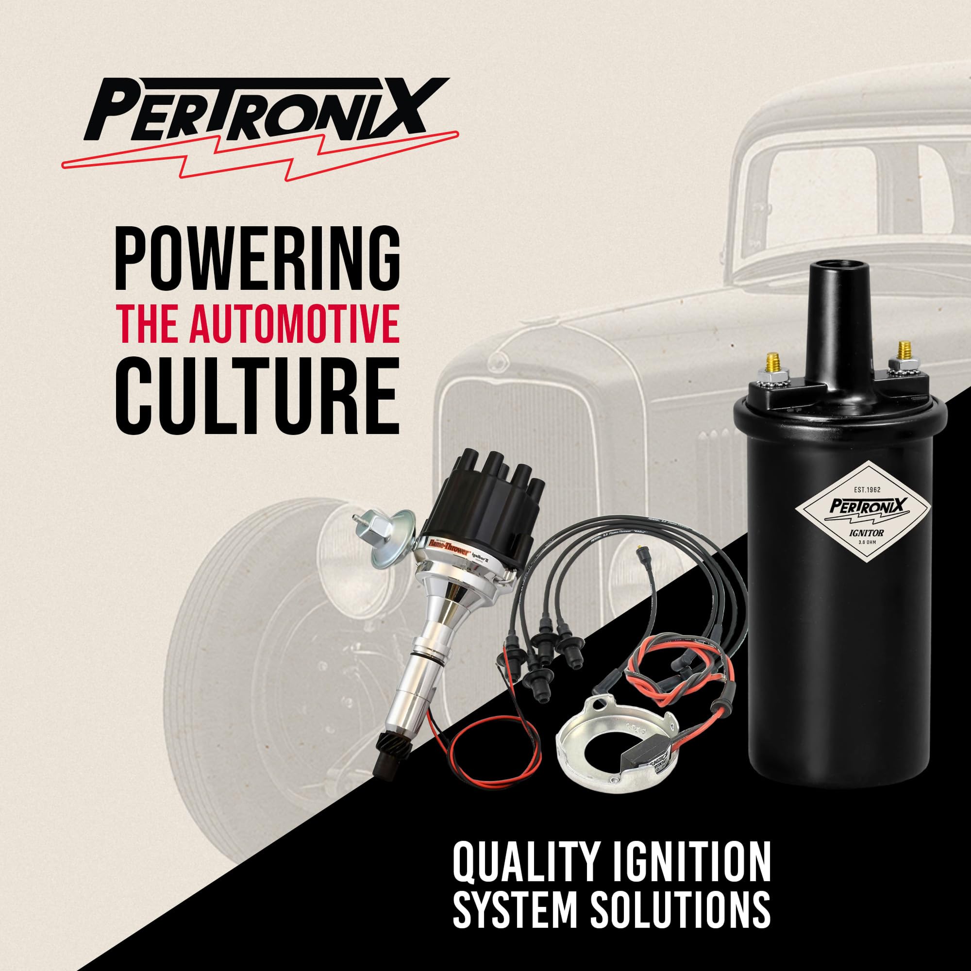 PerTronix Ignitor Electronic Ignition Conversion Kit 1847A | 12V Negative Ground Ignition Module Replaces Points Compatible with Bosch 009 4 Cylinder Distributor product thumbnail 8