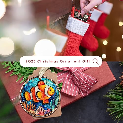 Miniatura 4 de Adornos de pez payaso, adornos temáticos del océano, adorno de Navidad de pez payaso, regalos para amantes de los peces, amantes del océano, adorno