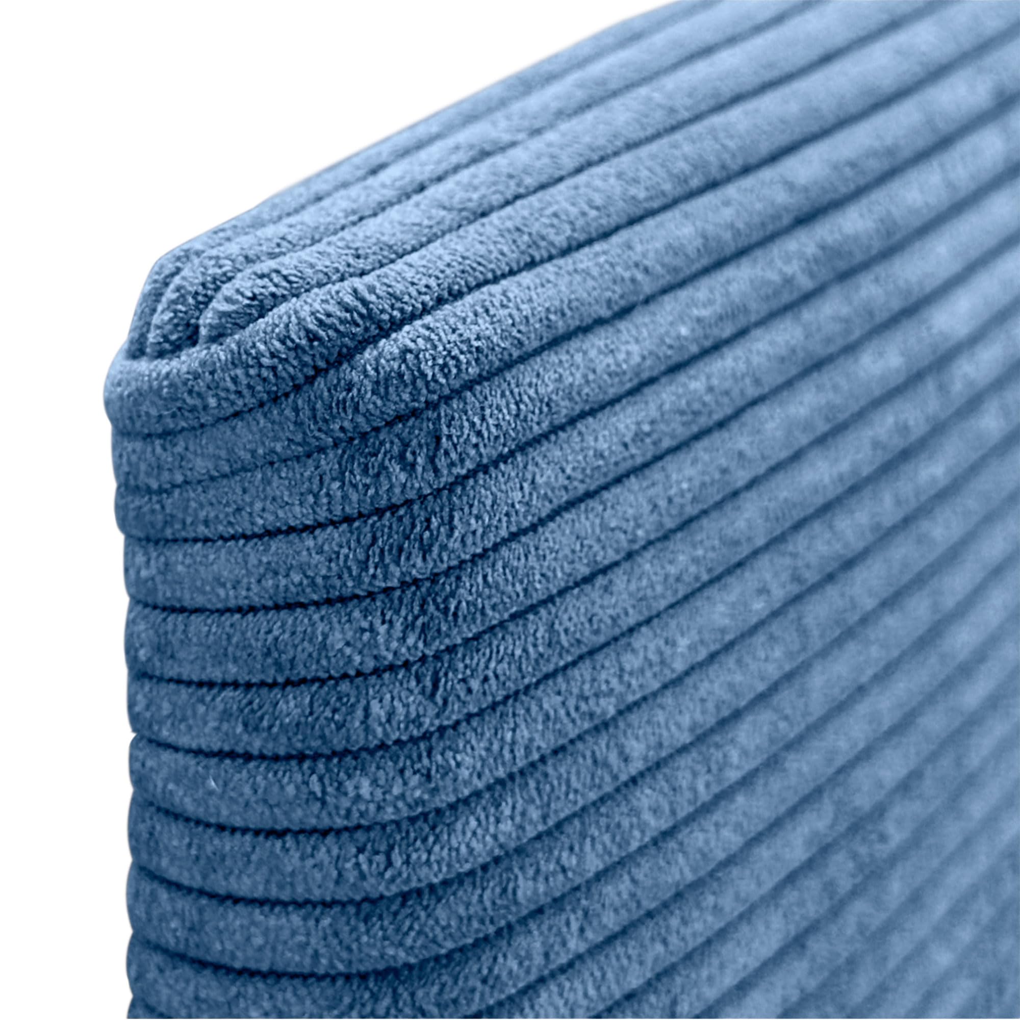 DHOME Tête de lit en Velours Côtelé uni Haute Gamme Moderne Tête de lit Capitonnée, Chambre de Luxe, Rembourrée (Bleu, 135cm)