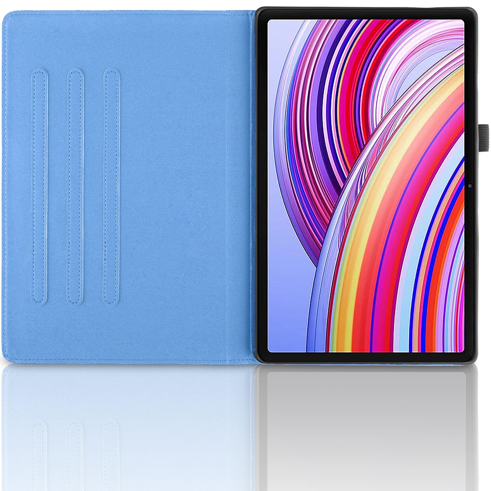 Coque Compatible Avec Xiaomi Redmi Pad Pro 12.1 Pouces 2024 Étui Cover En PU Tablette Avec Poche Et Boucle De Stylo Multi-Angle Flip Portefeuille Housse Avec Avec Fonction Auto Réveil/Sommeil, Noir