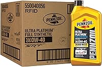 Pennzoil Ultra Platinum Full Synthetic 0W-40 Motor Oil 1 Quart 6 Pack - Unbeatable Wear Protection & 750K Mile Warranty