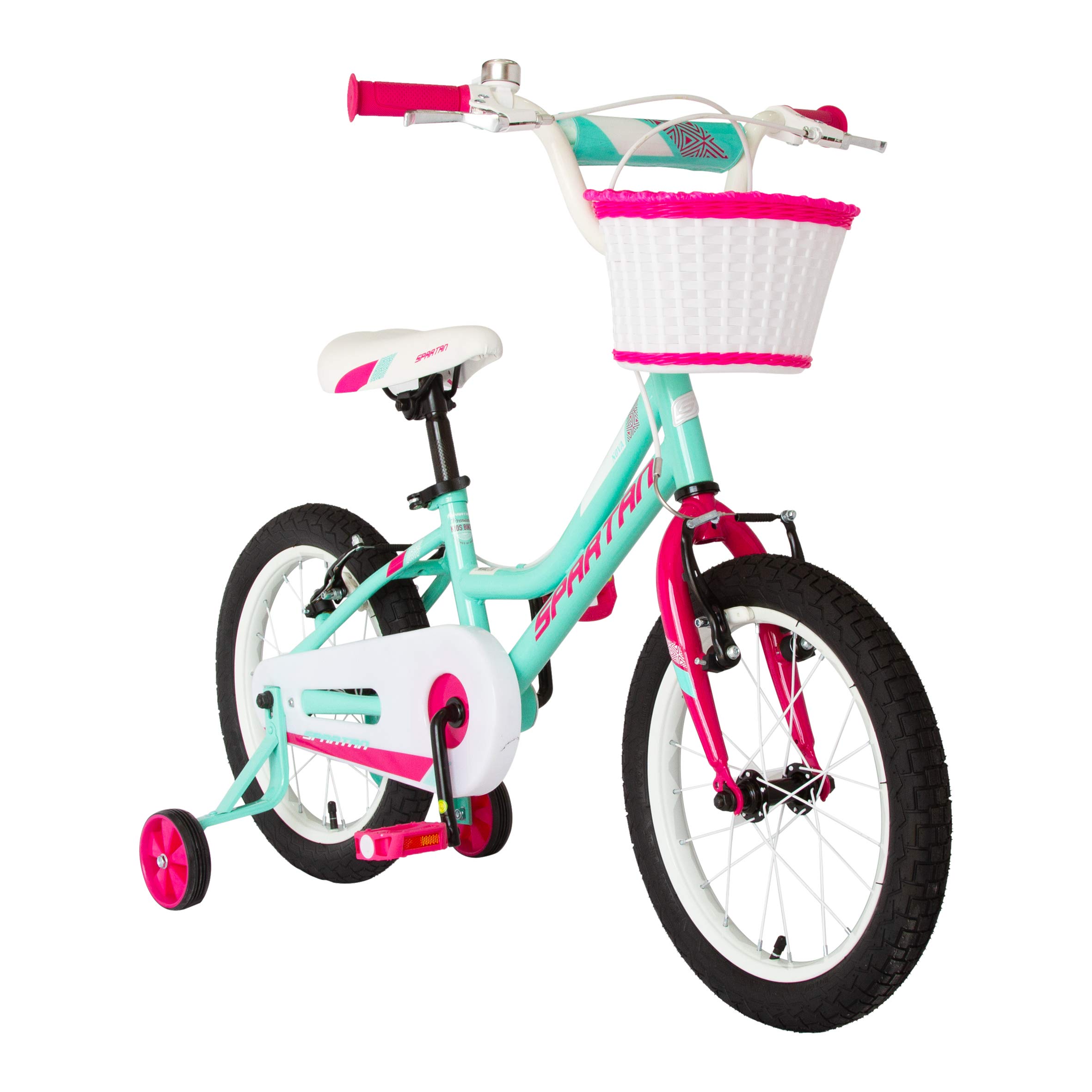 Spartan Nova Kids’ Bicycle for Ages Three to Nine | Kids cycle & Toddler Bike with Training Wheels | Boys Bikes & Girls Bike | Kids Bike with adjustable Seat | children Bicycles with Basket