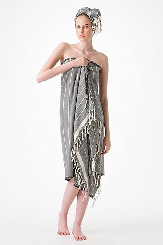 Miniatura 8 de Olive&Linen Lena - Toalla turca para manoscocina, color gris