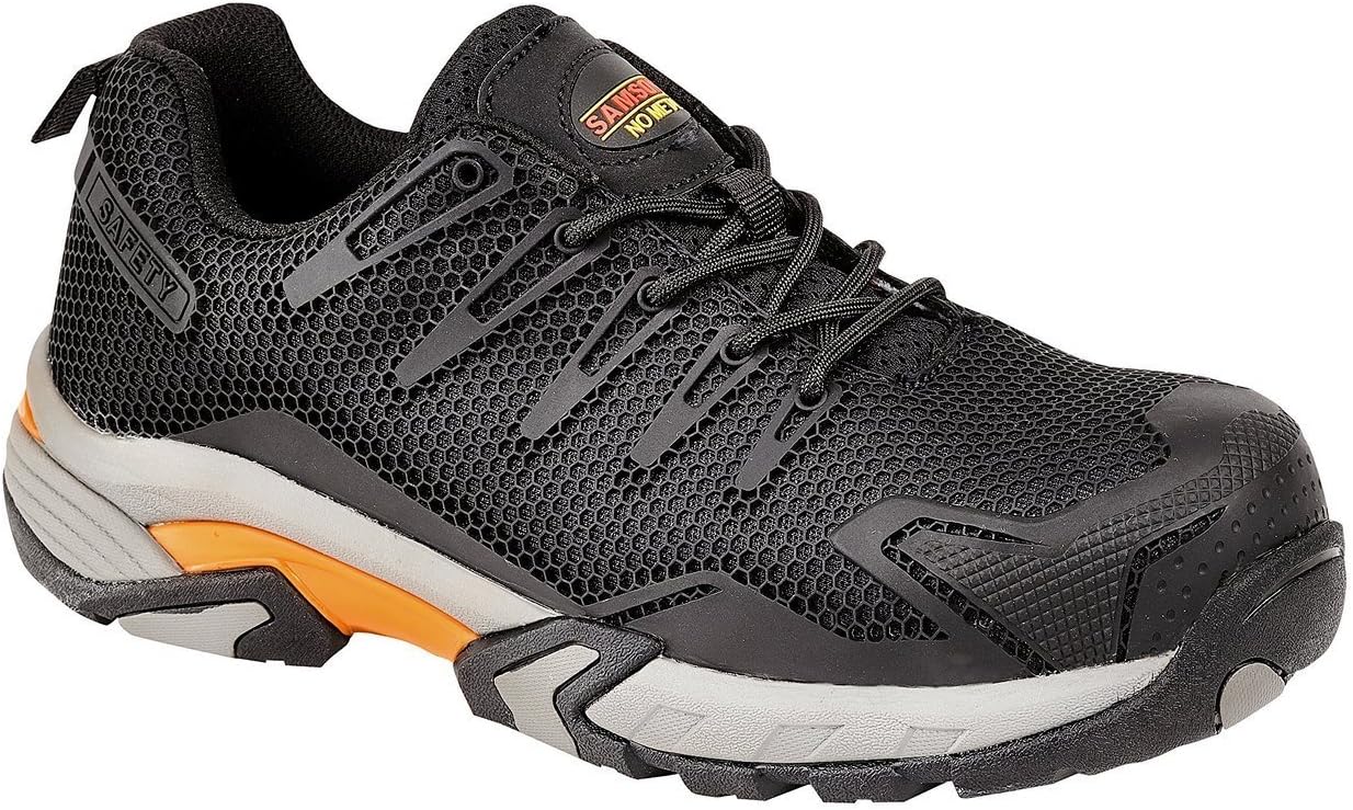 Samson XL 7765 S1P Black Composite Toe Cap Metal Free Safety Trainers Work Shoes (UK 3)