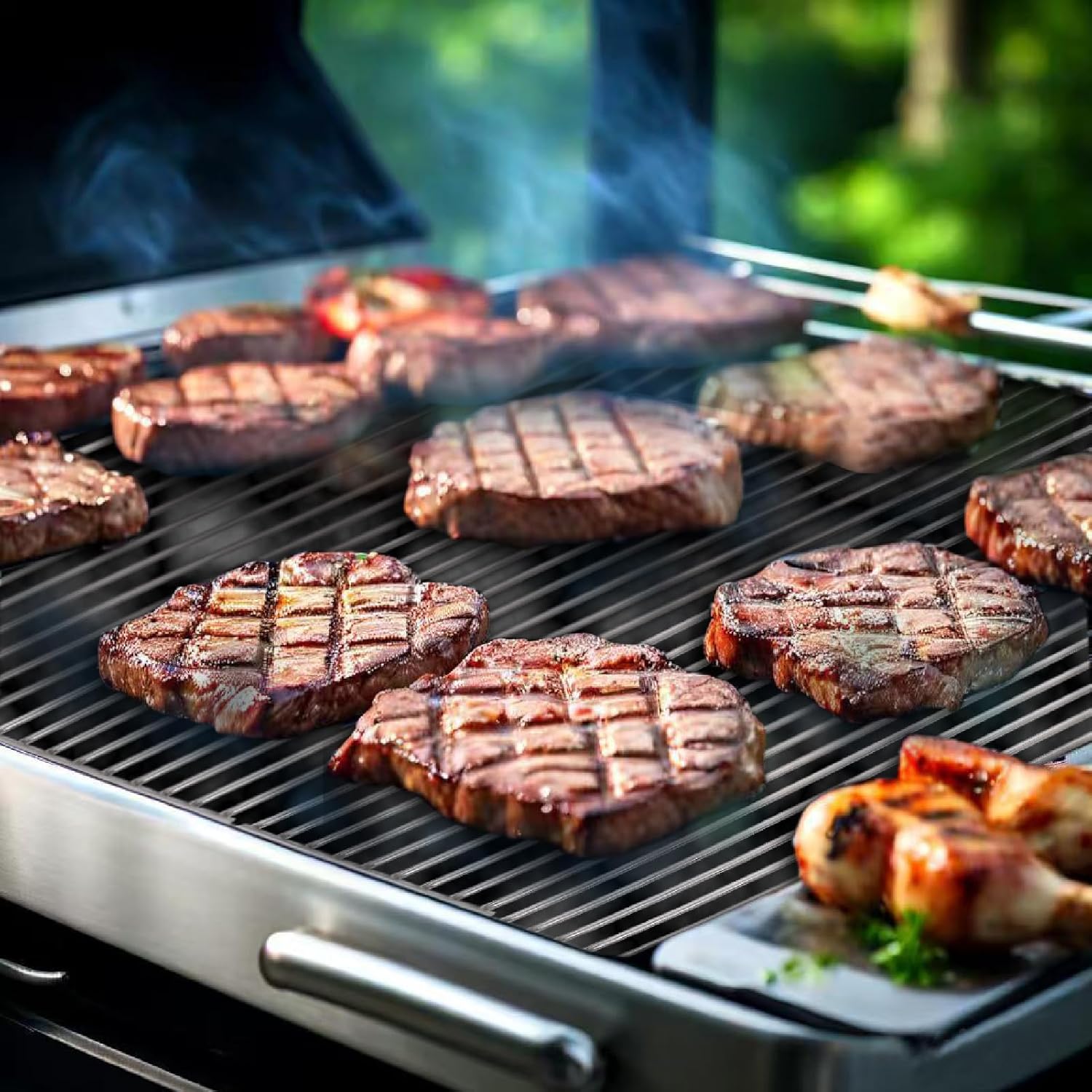 J&HYBBQ 4Pcs Stainless Steel Grill Grate 19 1/4 x 7.5 Inch, 7.8 mm Rod BBQ Grill Grate Compatible with Bull Angus, Brahma, Outlaw, Steer Premium, Lonestar Select, 7 Burner Premium, Lion Premium