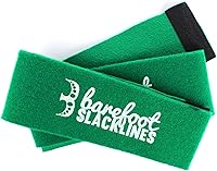 Vista 6 de Barefoot Slackline Kit de 60 pies (59.1 ft) juego completo que incluye trinquete, línea de entrenamiento, protectores de ladridos e instrucciones
