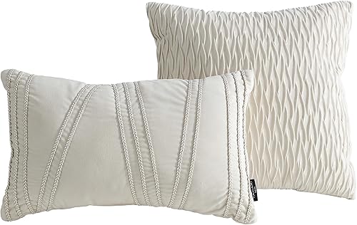 Miniatura 5 de TAHARI Home - Juego de edredón, ropa de cama jacquard de 5 piezas con fundas a juego y almohadas decorativas, ideal para todas las estaciones