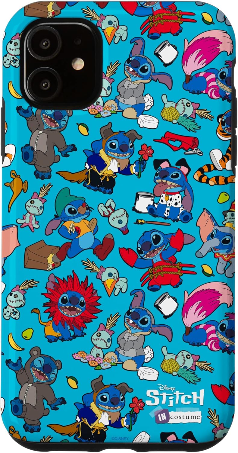 iPhone 16 Disney 100 Stitch in Costume Disney Characters and Scrump Case