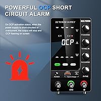 Vista 3 de NICE-POWER Fuente de alimentación CC variable 60V 5A, fuente de alimentación de banco de CC regulada ajustable con codificador, interruptor