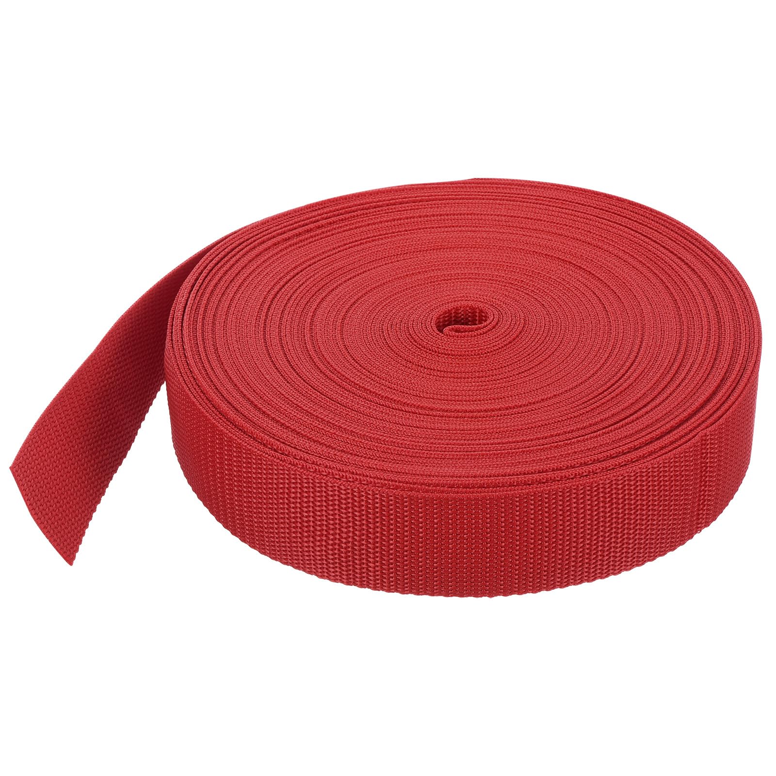 MECCANIXITY Lightweight Polypropylene Webbing Strap 1 1/2" 25 Yard Backpack Strapping Band Red for Outdoor Luggage Cargo Straps