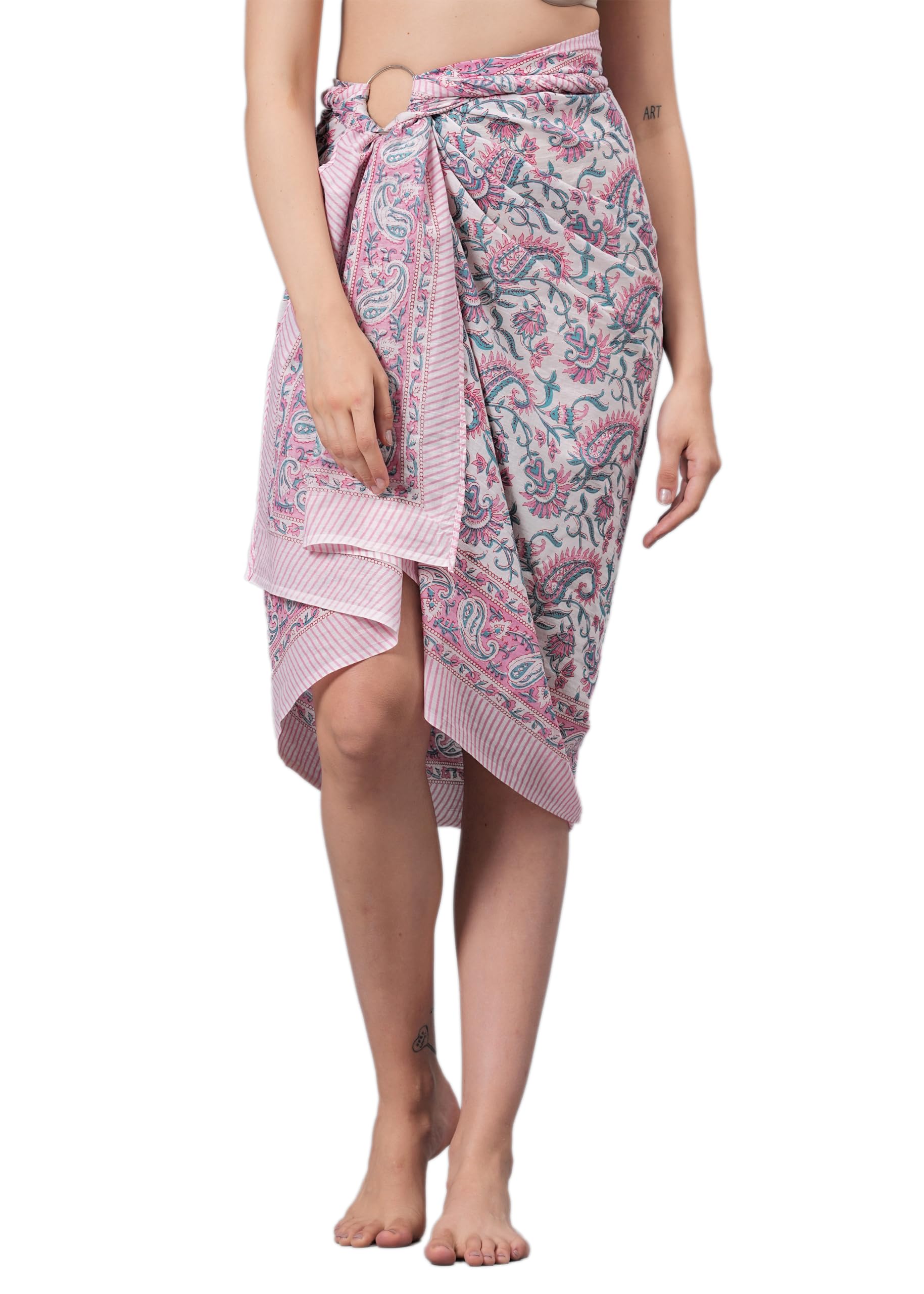 100 Cotton Printed Womens Sarongs Beach Wrap Sheer Bikini Wraps Cover Ups for Swimwear Sarong Pareo Skirt Swimsuit