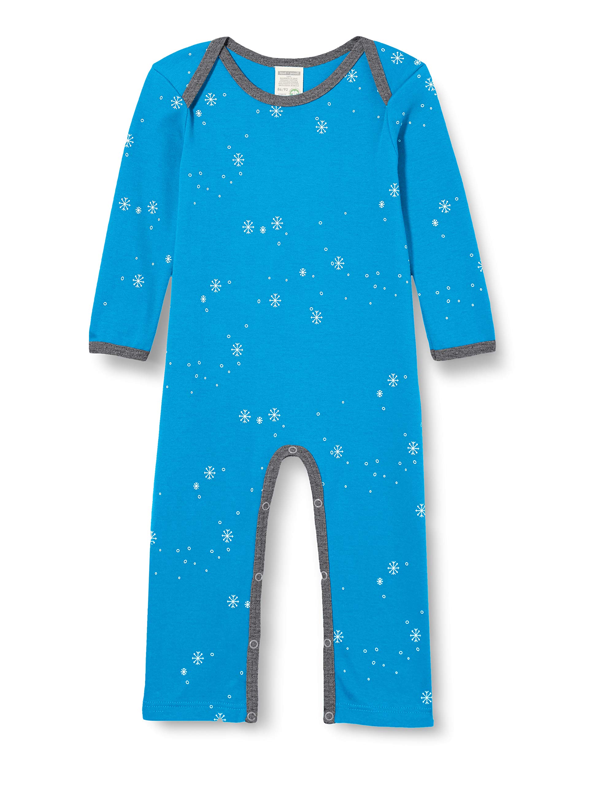 loud + proud Unisex Kids Overall Druck Jumpsuit Not Applicable, Aqua, 62/68