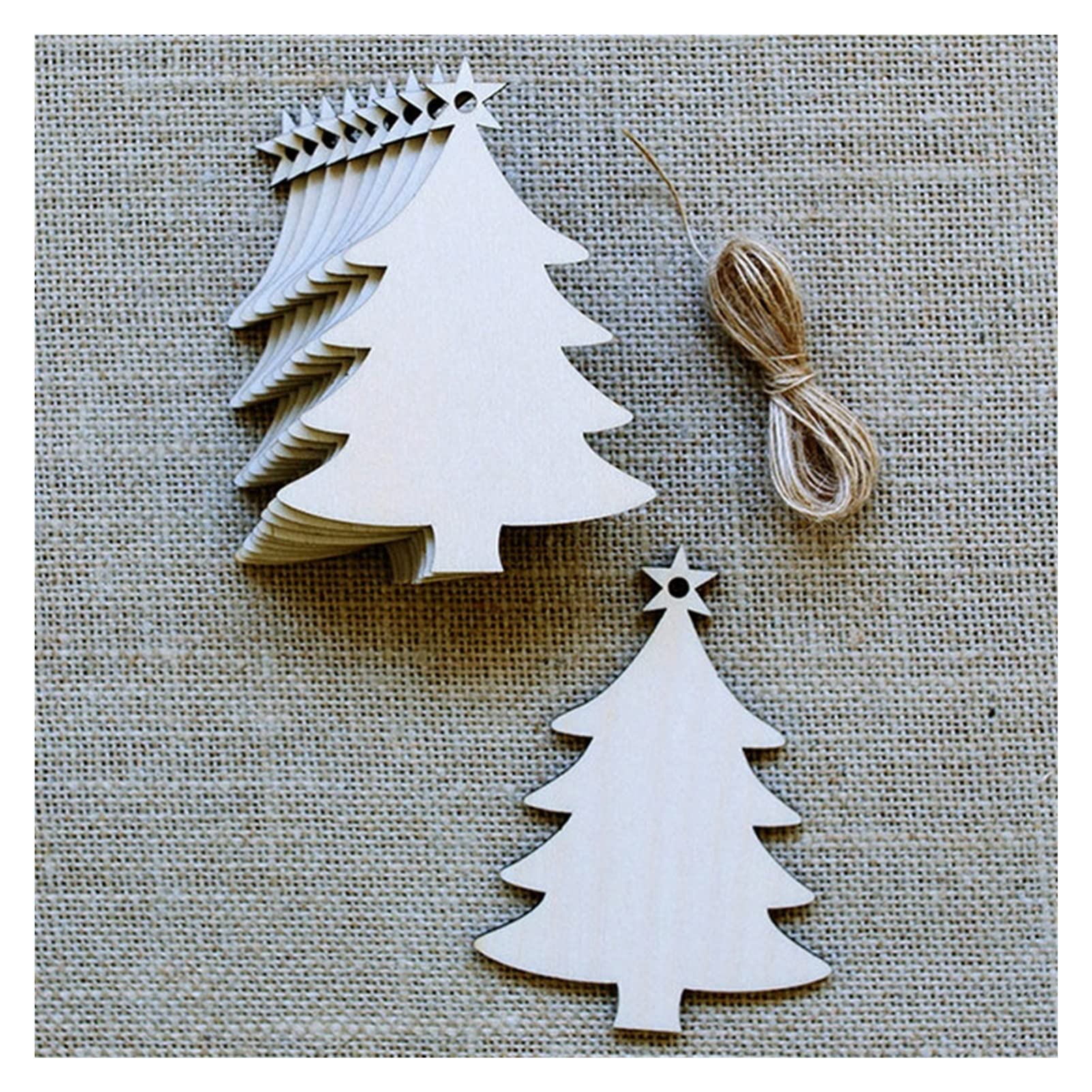 à Faire Soi-même Déco De Noël En Bois - Set 2 Pièces (Père Noël Et Sapin), 14.5x14cm Sapin De Noel Decoration